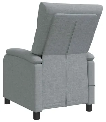 Imagen del producto de Sillón de masaje y relax, color gris claro, tapizado en tela