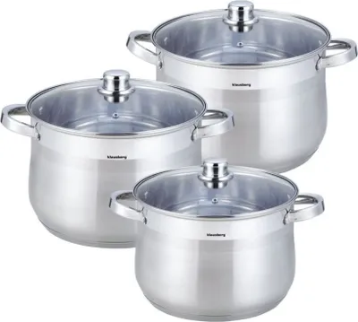 Produktbild von Satz Von 3 Grossen Klausberg 10/13/16L Töpfen Kb-7178