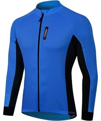 Produktbild von MEETWEE Herren Radtrikot, Langarm Fahrradtrikot Reißverschluss Fahrradbekleidung