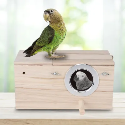Produktbild von Hölzerne dauerhafte Vögel Nest Box Nymphensittiche Vogelbrutkasten Haus Dekoration