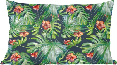 Produktbild von MuchoWow® Zierkissen Sofakissen Wohnzimmer Dekokissen 50x30 cm Monstera - Dschungel - Blätter - Wohnzimmerdekoration - Polster mit Photo