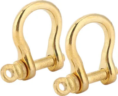 Productafbeelding van Ankerogen-set, 2-delig, messing, 10 mm, U-vormig, voor sleutelhanger en touwverbindingen