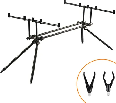 Obrázek produktu pro Výsuvný stojan na rybářské pruty Odnímatelný kovový nastavitelný držák na vrhací pruty