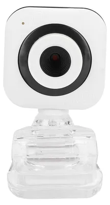 Image de Webcam avec microphone intégré pour ordinateur, accessoire PC, 480p, blanche avec pince transparente