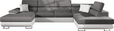 Produktbild von MIRJAN24 Ecksofa Cotere Bis, Eckcouch mit Bettkasten,U-Form Schlafsofa vom Hersteller, Wohnlandschaft (Farbe: Soft 017 + Lux 05 + Soft 017, Seite: Rechts)