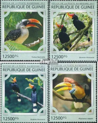 Produktbild von Briefmarken Guinea 2017 Mi 12201-12204 (kompl. Ausgabe) postfrisch Nashornvögel