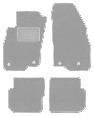 Produktbild von Velours-Fußmatten für Alfa Romeo MiTo 2008-2019 (Schrägheck) – 4-tlg, Grau, passgenau – Wielganizator OSLO