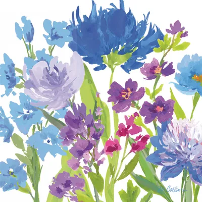 Obrázek produktu pro PPD Mixed Bouquet ubrousky, 20 ks, stolní ubrousky, hedvábný papír, bílé / vícebarevné, 33 x 33 cm, 1331535