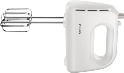 Produktbild von Philips 3000 series HR3705/00 Mixer, Handmixer, Kneten, Verquirlen, 1,2 m, 1150 RPM, Drehregler, 83 dB