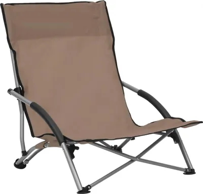 Produktbild von vidaXL Klappbare Strandstühle 2 Stk. Taupe Stoff