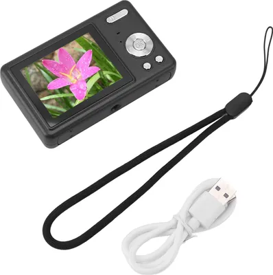 Immagine prodotto di 12 MP 1080p fotocamera digitale 2,4 pollici schermo TFT 16x zoom autofocus borsa per studenti vlog nero