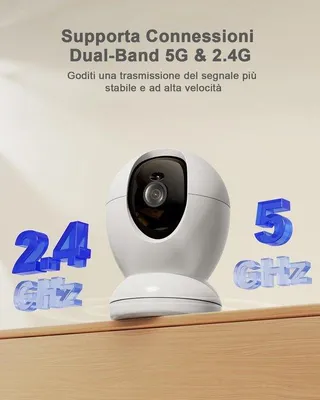 Productafbeelding van 4 MP WiFi Indoor Camera met Bewegingsdetectie en Sirene - 360° Bewakingscamera voor Kinderen en Dieren met Nachtzicht en Twee-Weg Audio