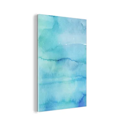 Obrázok produktu pre MuchoWow® Sklenené obrazy - Obrazy na stenu - Foto na skle Akvarel - Modrá - Abstraktné 40x60cm Nástenná dekorácia zo skla - akrylový sklenený obraz - akrylové