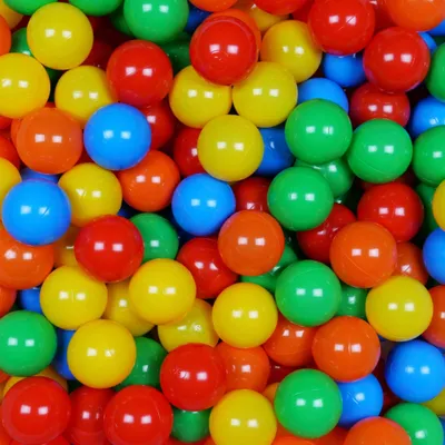 Produktbild von Bälle für Bällebad 7cm 500 Stück – grün, gelb, orange, rot, hellblau