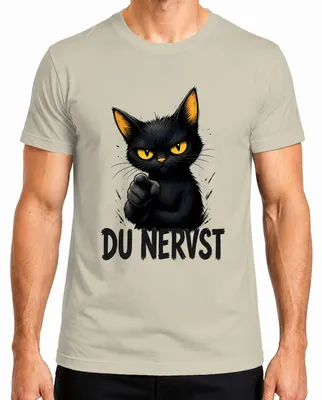 Productafbeelding van Zwart katten T-shirt met de tekst "Grumpy", "Lustig", "Statement", "Sarkasme", voor heren, met afbeelding van een kater, natuurmotief, maat XXL