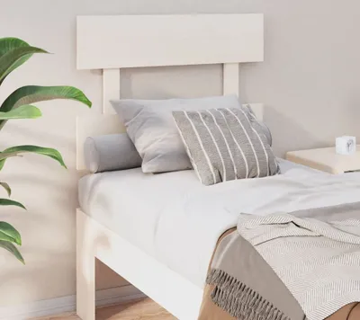 Produktbild von vidaXL Kopfteil Weiß 93,5x3x81 cm Massivholz Kiefer - Kopfteil - Kopfteile - Bettkopfteil - Holzkopfteil