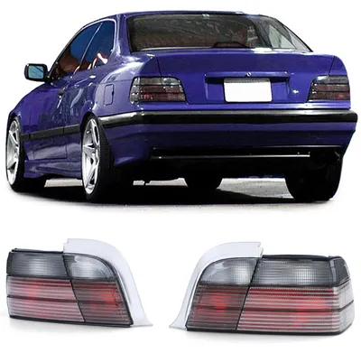 Productafbeelding van Achterlichten links/rechts, zwart, getint, voor BMW 3-serie E36 Coupe Cabriolet, bouwjaar 1990-1999