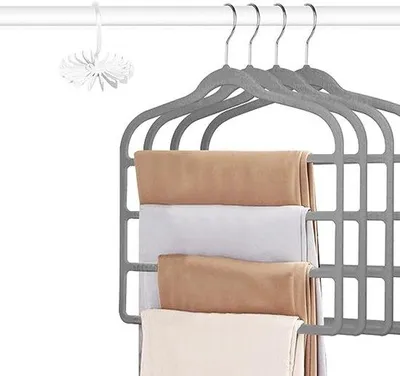 Produktbild von Famanu Hosenbügel Antirutsch für Jeans und Hosen - 4er Set