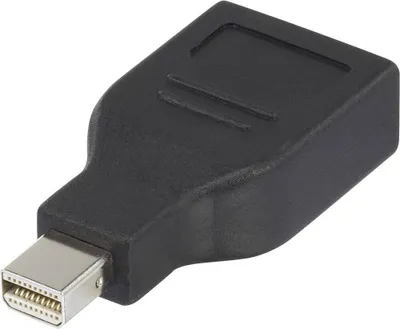 Produktbild von Renkforce RF-4174572 DisplayPort Adapter [1x Mini-DisplayPort Stecker - 1x DisplayPort Buchse] Schwarz vergoldete Steck