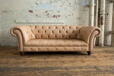 Zdjęcie produktu dla 3-osobowe sofy tapicerowane chesterfield luksusowa sofa skórzana kanapy brązowe