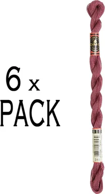 Zdjęcie produktu dla 6x DMC bead yarn rozmiar 8, 25 m, 115AR/8-315, PU