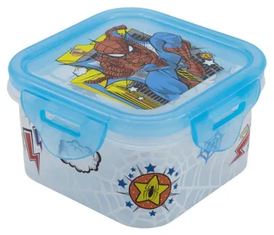 Obrázek produktu pro Spiderman vzduchotěsná nádoba – krabička na svačinu pro děti Obdélníková krabička na sendvič