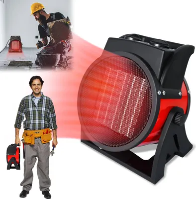 Productafbeelding van XINZI Roter 3KW PTC-elektrische verwarming - Krachtige keramische verwarming met 2 warmtestanden, oververwarmingsbeveiliging en snelle opwarming, geschikt voor garage, bouwplaats en thuis