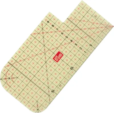 Image de Règle à repasser transparente Prym 23 x 10 cm, idéale pour la couture et le bricolage 20 x 10 cm