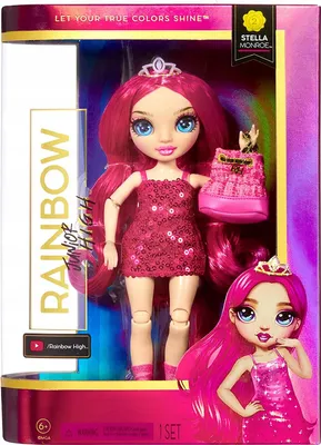Obrázok produktu pre Rainbow High Junior Ružová veľká kabelka pre bábiky Stella Monroe