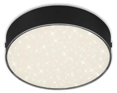 Produktbild von LED Deckenleuchte Rund Sternenhimmel 11W Schwarz Metall 15,7cm 4000K Briloner