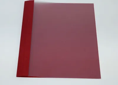 Produktbild von Ösenmappe, Lederstruktur, 8 mm, Farbe rot, satinierte Folie, VPE= 100 St.