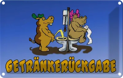 Produktbild von vianmo Blechschild 20x30 cm Getränkerückgabe Essen Trinken