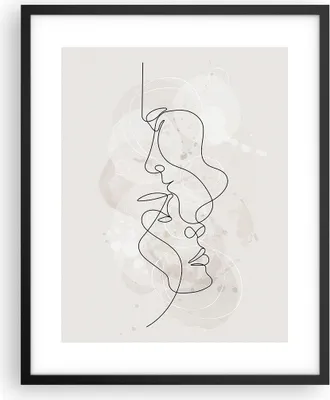 Produktbild von Gerahmtes Poster - Schwarzer Rahmen - Einzeilig Mann Frau - 40x50 cm - Wand Bild - Wanddeko - Wandbilder - Kunstposter - Wandposter - Bilderrahmen - Bilder - Kunstdruck - P2BPA40x50-4629