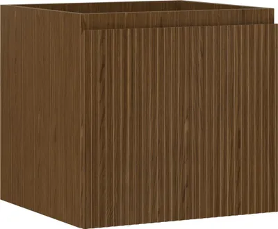 Produktbild von Mexen Rivel Badezimmerschrank unter dem Waschbecken 50 cm, 1 Schublade, geriffelt, Nussbaum - 91A20-05047-1-BF86