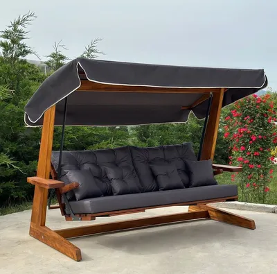 Produktbild von Skye Decor, Luna- Luna Deluxe 2600 SWG, Natürlich, Schaukelstühle, 200x200x70 cm, Rahmen: 100% Iroko -Baum
