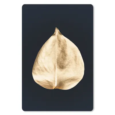 Produktbild von MuchoWow® Mauspad Mousepad Blätter - Schwarz und Gold - Schwarz - Gold - Luxus 18x27 cm - Mousepads - Maus Mat - Pad - Mausunterlage