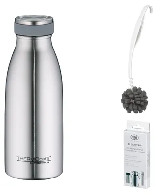 Image de THERMOS TC BOTTLE 0,35 l Trinkflasche stainless steel mat – Vorteilsset mit Reinigungsbürste CLEAN FIX 30 cm | HAN 4067205035 | EAN 5010576957313