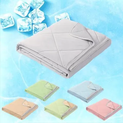 Produktbild von Schlafhimmel Cooling Sleep Kühldecke Bett - Kühlende Decke Sommer, Leichte Sommerdecke, Kühldecke für Menschen, Anti-Schweiß Atmungsaktive, Kühldecken zum Schlafen (Gellgrau, 150x200cm)