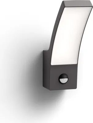 Produktbild von Philips Splay Wandleuchte, 3,8 W, Wandbeleuchtung für den Außenbereich, Anthrazit, Metall, IP44, Terrasse, Garten, I