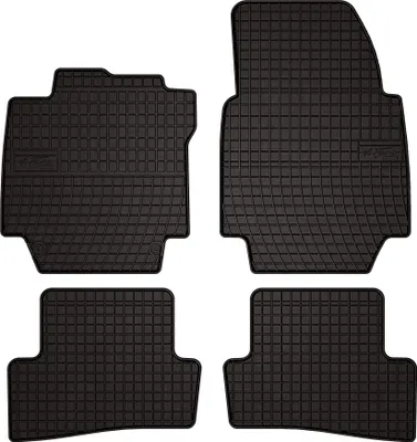 Produktbild von Gummifußmatten passend für Renault Captur (SUV, Bj. 2013-2019) – schwarz, passgenau, mit Befestigungen set 4 Stk. - Gummi-Automatten