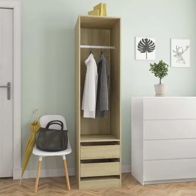 Produktbild von "2026 Moderne"Kleiderschrank( 1PC) Stylishces - Garderobenschrank,Drehtürenschrank,mit Schubladen Sonoma-Eiche 50x50x200cm - Kleiderschränke Schlussverkauf903863