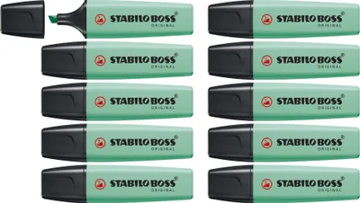 Produktbild von Textmarker - STABILO BOSS ORIGINAL Pastel - 10er Pack - Hauch von Minzgrün