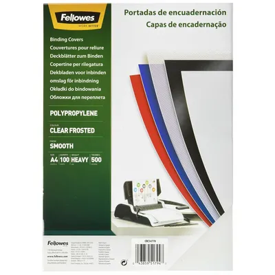 Zdjęcie produktu dla Okładki polipropylenowe Fellowes 54770/ A4/ 500 mikronów/ 100 szt