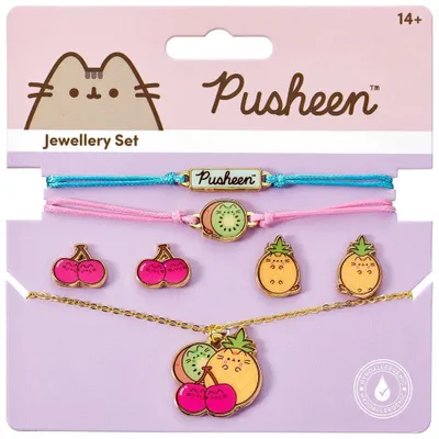 Image de Ensemble Pusheen Collier+ Braceletä Boucles d'oreilles+
