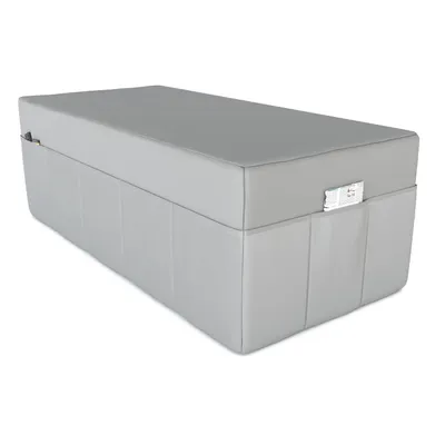 Produktbild von POKAR Husse für Klappmatratze 3-teilige Faltmatratze Gästematratze Feldbett Klappbett, Größe:Husse 140 x 195, Farbe:Grau - Wasserdicht