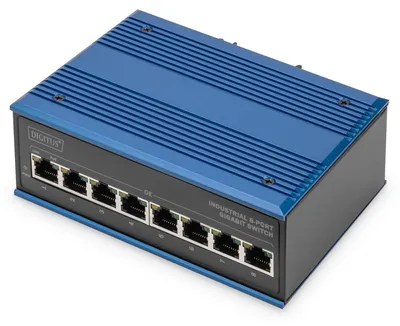 Immagine prodotto di DIGITUS DN-651121 Switch industriale Gigabit PoE, 8 porte, non gestito