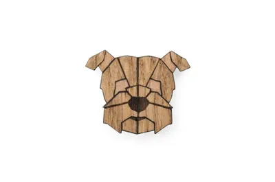Zdjęcie produktu dla Drewniana broszka BeWooden w kształcie psa Heřman Broszka uniwersalna