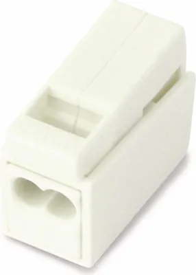 Produktbild von Leuchtmittelhalter 2,5 mm, 2 starre - 1 flexible, 105°, Weiß - 100 Stück