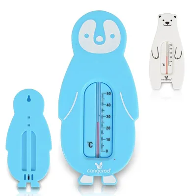 Produktbild von Cangaroo Wasserthermometer Badethermometer, Messbereich 10 bis 50°C, bruchsicher blau