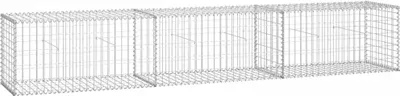 Produktbild von vidaXL Gabionenwand mit Abdeckung 300×50×50 cm Verzinkter Stahl